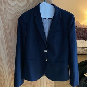 NWOT J. Crew navy wool blazer, with pockets